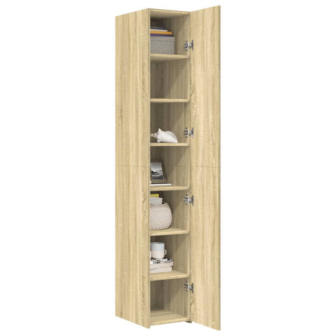 vidaXL Highboard Sonoma-Eiche 30x42,5x185 cm Holzwerkstoff