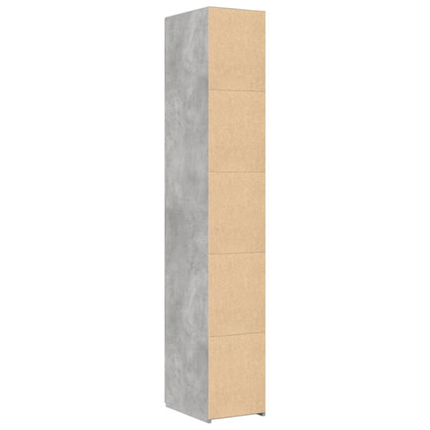 vidaXL Highboard Betongrau 30x42,5x185 cm Holzwerkstoff