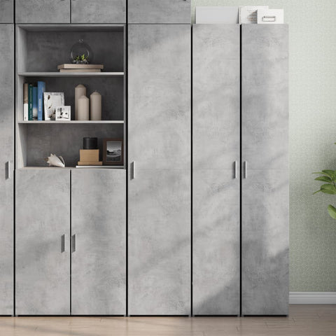 vidaXL Highboard Betongrau 40x42,5x185 cm Holzwerkstoff