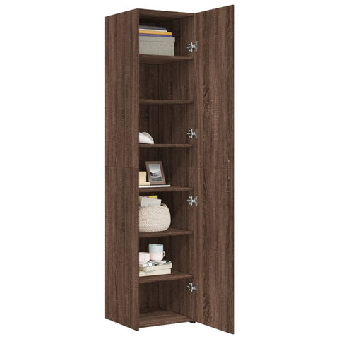 vidaXL Highboard Braun Eichen-Optik 40x42,5x185 cm Holzwerkstoff