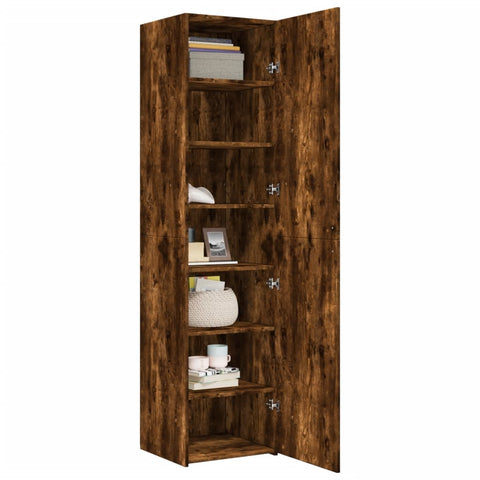 vidaXL Highboard Räuchereiche 45x42,5x185 cm Holzwerkstoff