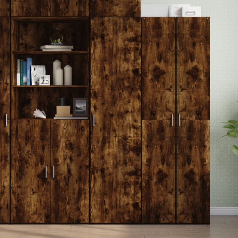 vidaXL Highboard Räuchereiche 45x42,5x185 cm Holzwerkstoff