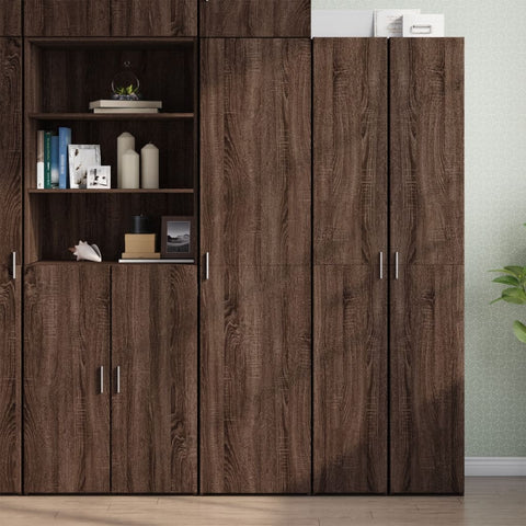 vidaXL Highboard Braun Eichen-Optik 45x42,5x185 cm Holzwerkstoff