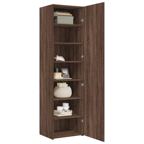 vidaXL Highboard Braun Eichen-Optik 50x42,5x185 cm Holzwerkstoff