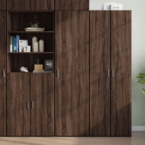 vidaXL Highboard Braun Eichen-Optik 50x42,5x185 cm Holzwerkstoff