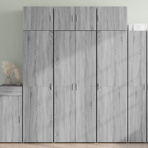 vidaXL Highboard Grau Sonoma 70x42,5x185 cm Holzwerkstoff