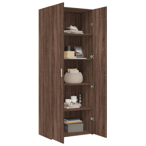 vidaXL Highboard Braun Eichen-Optik 70x42,5x185 cm Holzwerkstoff