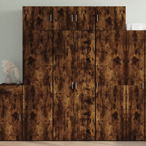 Highboard Räuchereiche 70x42,5x185 cm Holzwerkstoff