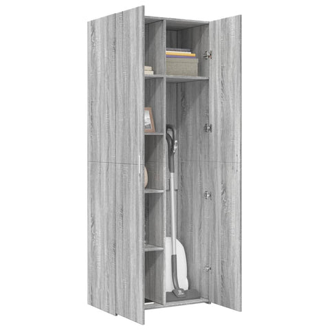 vidaXL Highboard Grau Sonoma 70x42,5x185 cm Holzwerkstoff