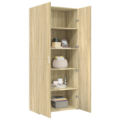 vidaXL Highboard Sonoma-Eiche 80x42,5x185 cm Holzwerkstoff