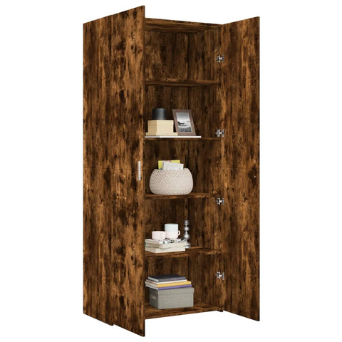 vidaXL Highboard Räuchereiche 80x42,5x185 cm Holzwerkstoff