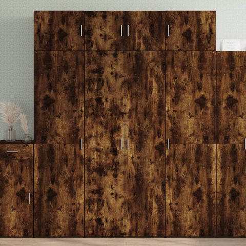 vidaXL Highboard Räuchereiche 80x42,5x185 cm Holzwerkstoff