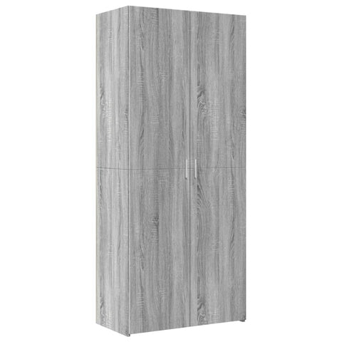 vidaXL Highboard Grau Sonoma 80x42,5x185 cm Holzwerkstoff