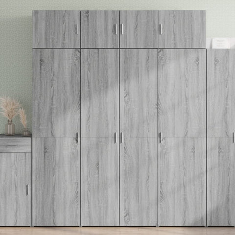 vidaXL Highboard Grau Sonoma 80x42,5x185 cm Holzwerkstoff