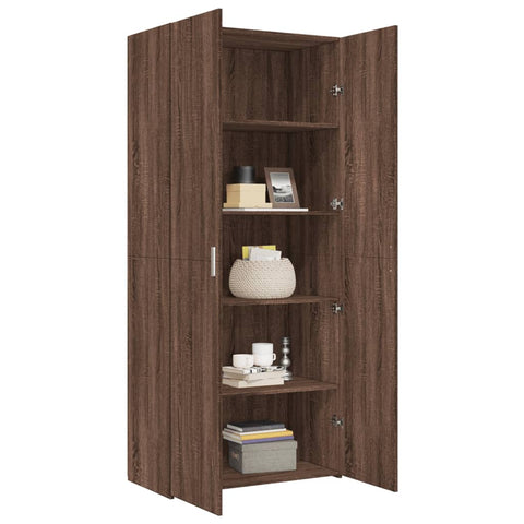 vidaXL Highboard Braun Eichen-Optik 80x42,5x185 cm Holzwerkstoff