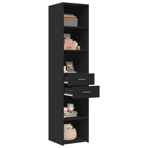 vidaXL Highboard Schwarz 40x42,5x185 cm Holzwerkstoff