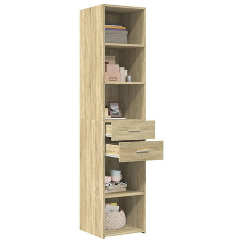 vidaXL Highboard Sonoma-Eiche 40x42,5x185 cm Holzwerkstoff