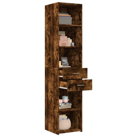 vidaXL Highboard Räuchereiche 40x42,5x185 cm Holzwerkstoff