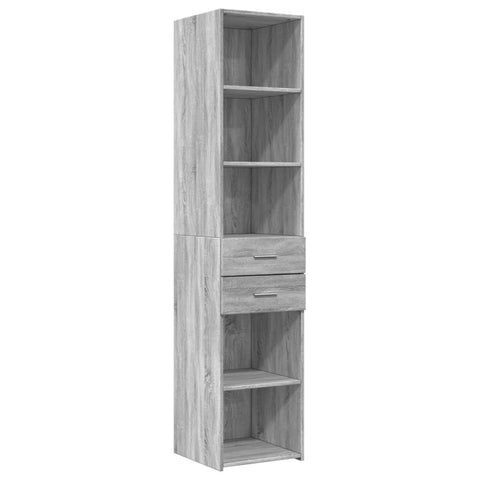 vidaXL Highboard Grau Sonoma 40x42,5x185 cm Holzwerkstoff