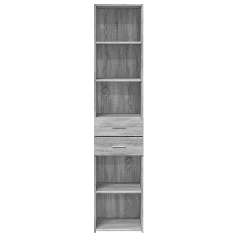 vidaXL Highboard Grau Sonoma 40x42,5x185 cm Holzwerkstoff