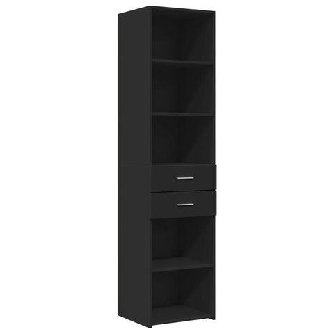 vidaXL Highboard Schwarz 45x42,5x185 cm Holzwerkstoff