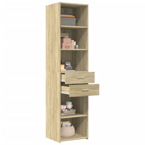 vidaXL Highboard Sonoma-Eiche 45x42,5x185 cm Holzwerkstoff