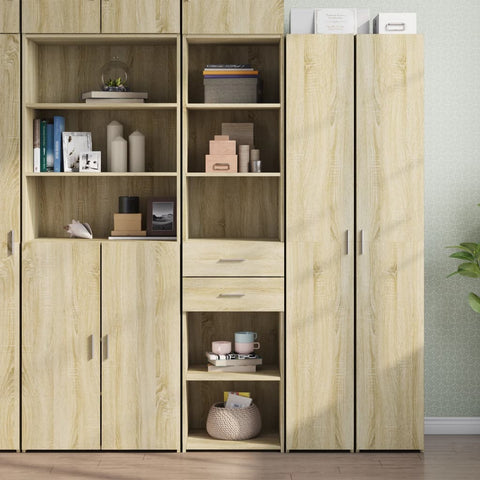 vidaXL Highboard Sonoma-Eiche 45x42,5x185 cm Holzwerkstoff