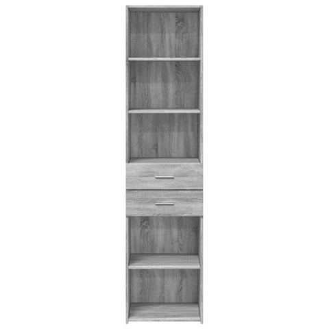 vidaXL Highboard Grau Sonoma 45x42,5x185 cm Holzwerkstoff