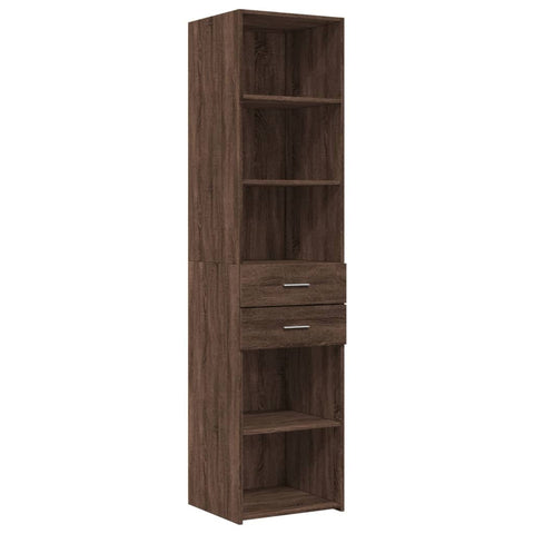 vidaXL Highboard Braun Eichen-Optik 45x42,5x185 cm Holzwerkstoff