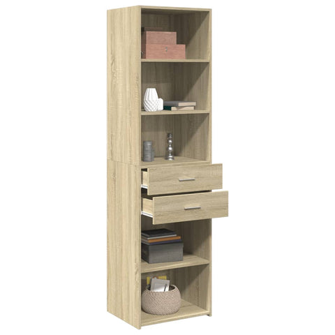 vidaXL Highboard Sonoma-Eiche 50x42,5x185 cm Holzwerkstoff