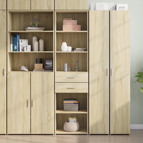 vidaXL Highboard Sonoma-Eiche 50x42,5x185 cm Holzwerkstoff