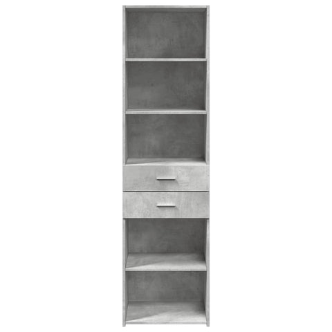 vidaXL Highboard Betongrau 50x42,5x185 cm Holzwerkstoff