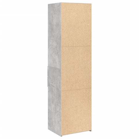 vidaXL Highboard Betongrau 50x42,5x185 cm Holzwerkstoff