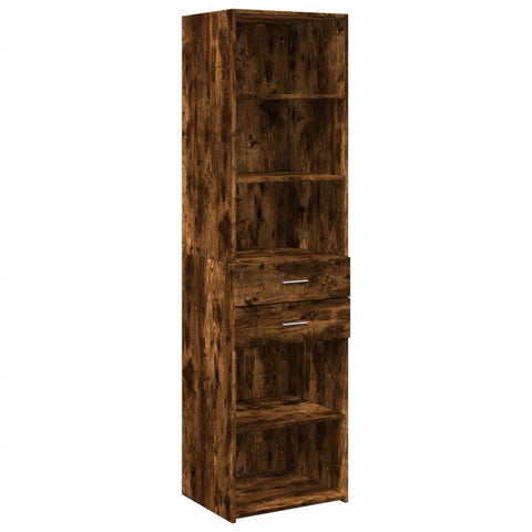 vidaXL Highboard Räuchereiche 50x42,5x185 cm Holzwerkstoff