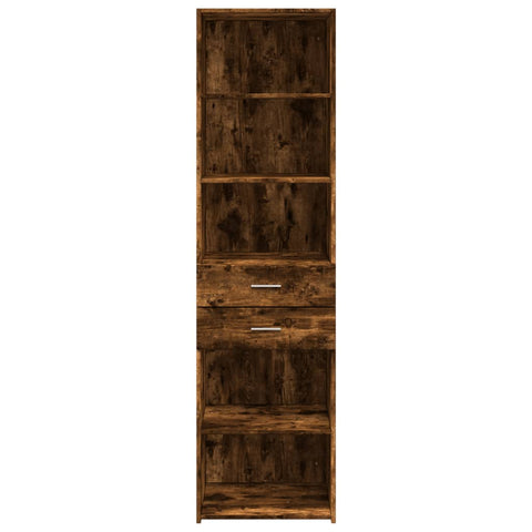 vidaXL Highboard Räuchereiche 50x42,5x185 cm Holzwerkstoff