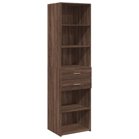 vidaXL Highboard Braun Eichen-Optik 50x42,5x185 cm Holzwerkstoff