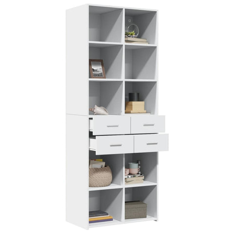 vidaXL Highboard Weiß 70x42,5x185 cm Holzwerkstoff