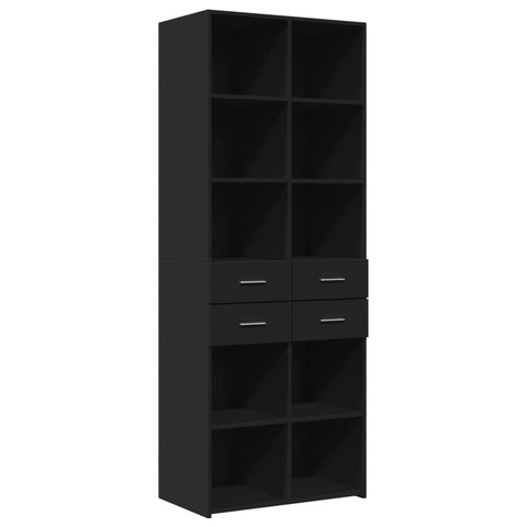 vidaXL Highboard Schwarz 70x42,5x185 cm Holzwerkstoff