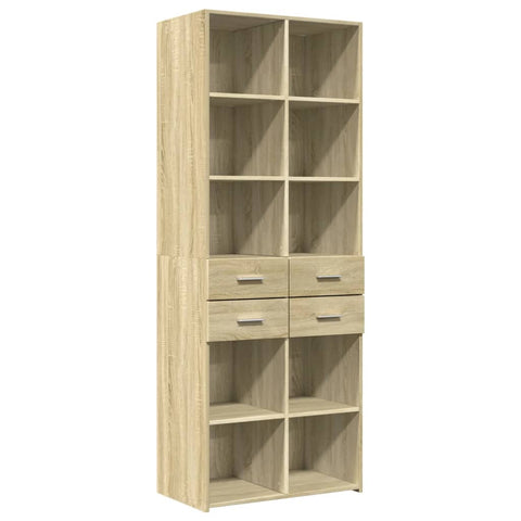 vidaXL Highboard Sonoma-Eiche 70x42,5x185 cm Holzwerkstoff