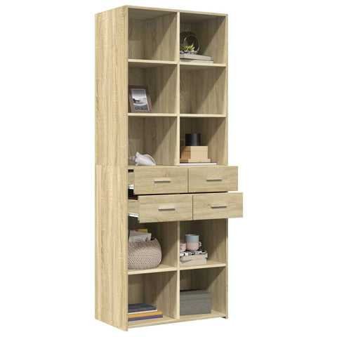 vidaXL Highboard Sonoma-Eiche 70x42,5x185 cm Holzwerkstoff