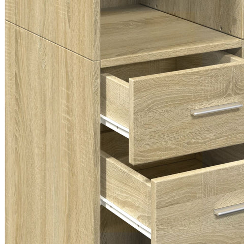 vidaXL Highboard Sonoma-Eiche 70x42,5x185 cm Holzwerkstoff