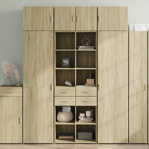 vidaXL Highboard Sonoma-Eiche 70x42,5x185 cm Holzwerkstoff