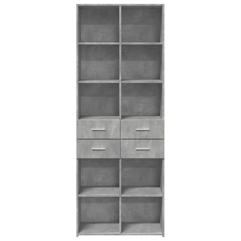 vidaXL Highboard Betongrau 70x42,5x185 cm Holzwerkstoff