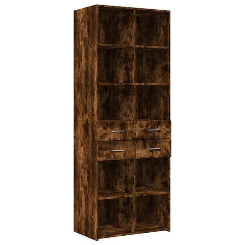 vidaXL Highboard Räuchereiche 70x42,5x185 cm Holzwerkstoff