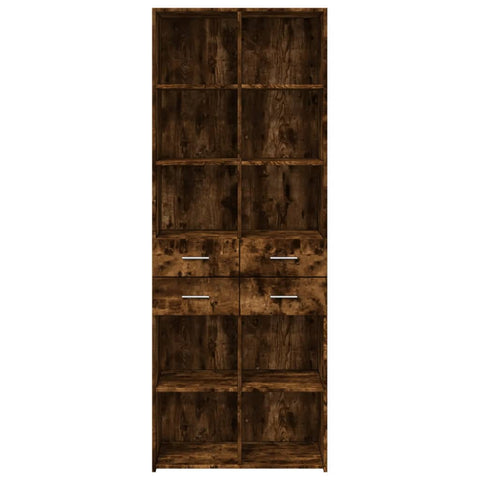 vidaXL Highboard Räuchereiche 70x42,5x185 cm Holzwerkstoff