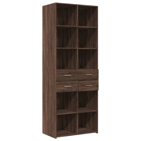 vidaXL Highboard Braun Eichen-Optik 70x42,5x185 cm Holzwerkstoff