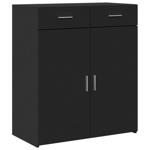 vidaXL Sideboard Schwarz 80x42,5x93 cm Holzwerkstoff