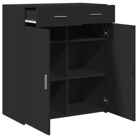 vidaXL Sideboard Schwarz 80x42,5x93 cm Holzwerkstoff