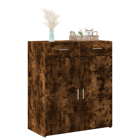 vidaXL Sideboard Räuchereiche 80x42,5x93 cm Holzwerkstoff