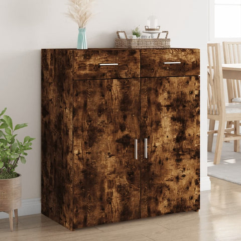 vidaXL Sideboard Räuchereiche 80x42,5x93 cm Holzwerkstoff